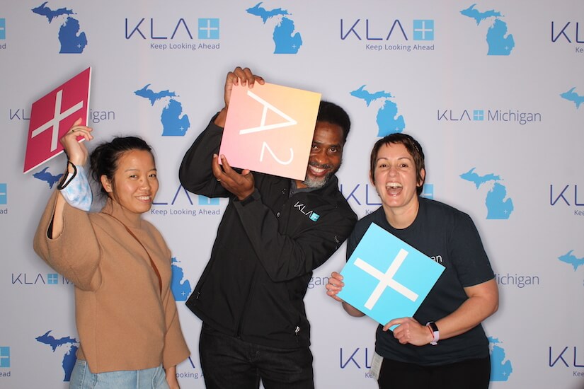 Employees at the groundbreaking of KLA's second headquarters in Ann Arbor, Michigan.